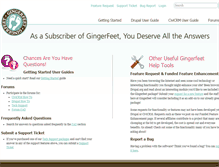 Tablet Screenshot of gingerfeet.net